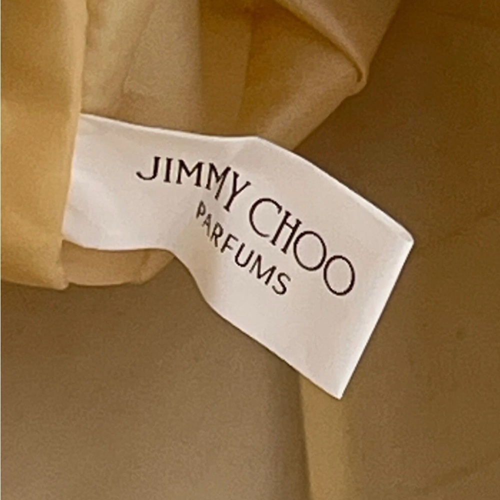 Jimmy Choo Parfums Gold Glitter Tote Bag W Sparkling Straps & Sleek Finish NWT - Picture 8 of 11